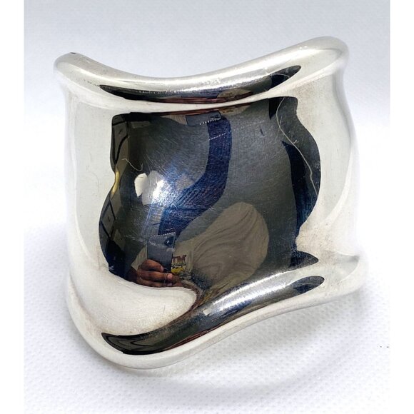 Tiffany & Co Elsa Peretti 1975 Sterling Silver 925 Bone  Cuff Bracelet Right - Picture 5 of 13